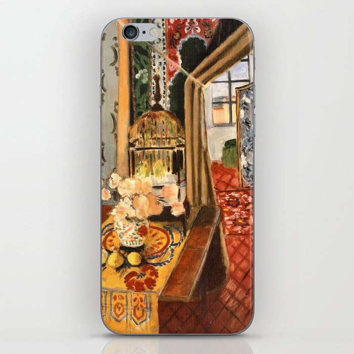 Henri Matisse Interior with Flowers & Parakeets iPhone Skin