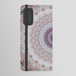 Pastel gray pink mandala Android Wallet Case