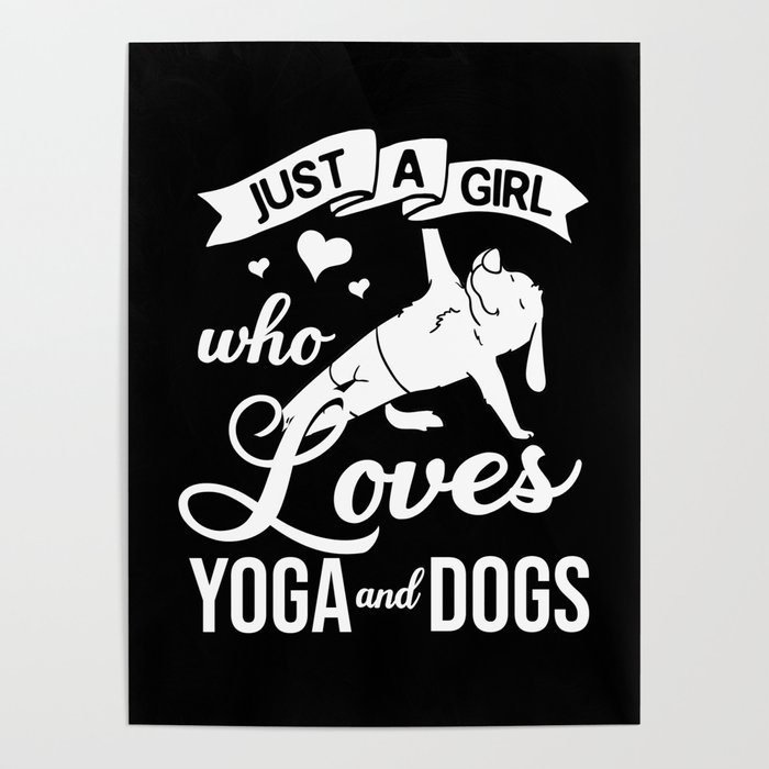 Yoga Dog Beginner Workout Poses Quotes Meditation Poster