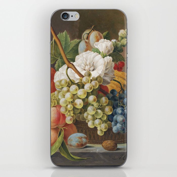 Flowers and Fruit in a Basket iPhone Skin