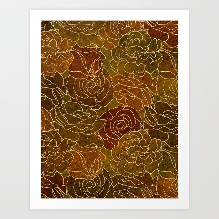 ABSTRACT FLORAL 4 Art Print