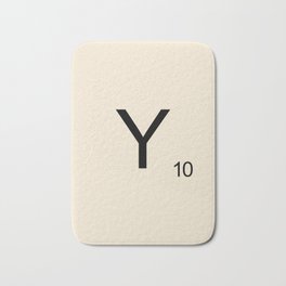 Scrabble Lettre Y Letter Bath Mat | Pop, Digital, Letter, Art, Design, Scrabble, Graphicdesign, Graphic, Typo, Typography 