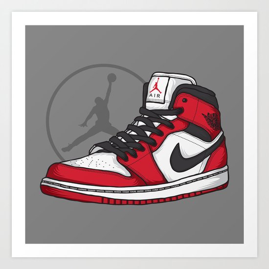 Jordan 1 OG (Chicago) Art Print