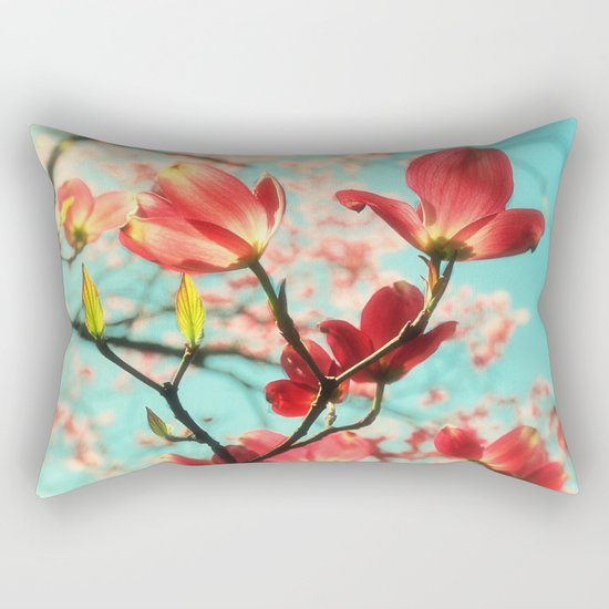 Spring dogwood blossoms Rectangular Pillow