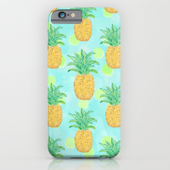 Pineapples and Polka Dots (pattern) iPhone & iPod Case by Lisa ...