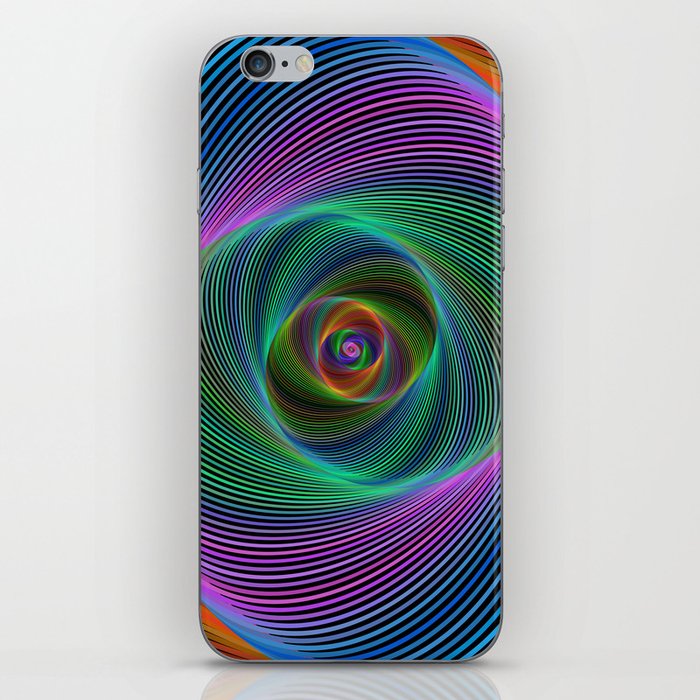Psychedelic Spiral Stripes iPhone Skin