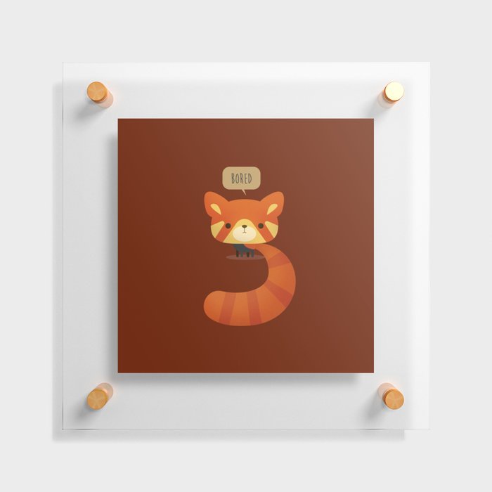 Little Furry Friends - Red Panda Floating Acrylic Print