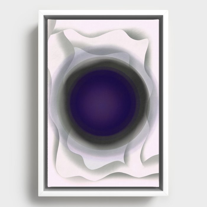 Purple nucleus Framed Canvas