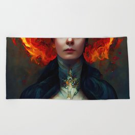 Empress of Fire Beach Towel