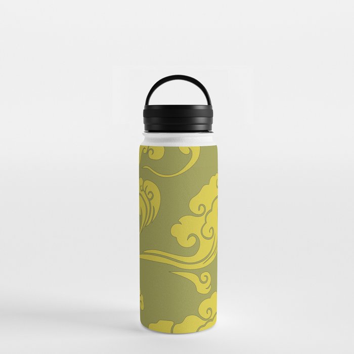 Cloud Swirls - Yellow Water Bottle