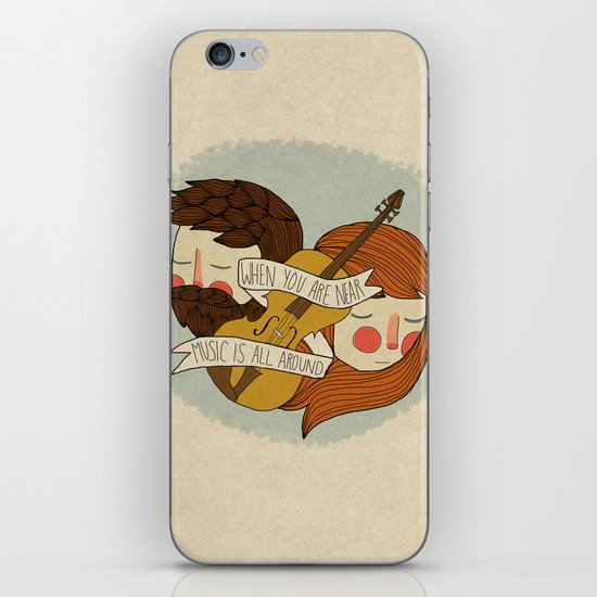 Music Is All Around iPhone & iPod Skin