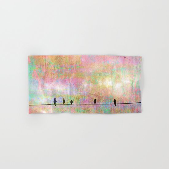 The Quickening, Abstract Sky and Birds Hand & Bath Towel