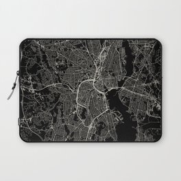 USA, Providence City Map - Black and White Laptop Sleeve