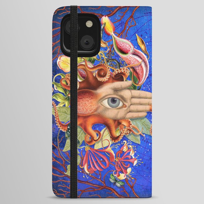 Octopus Floral Fantasy iPhone Wallet Case