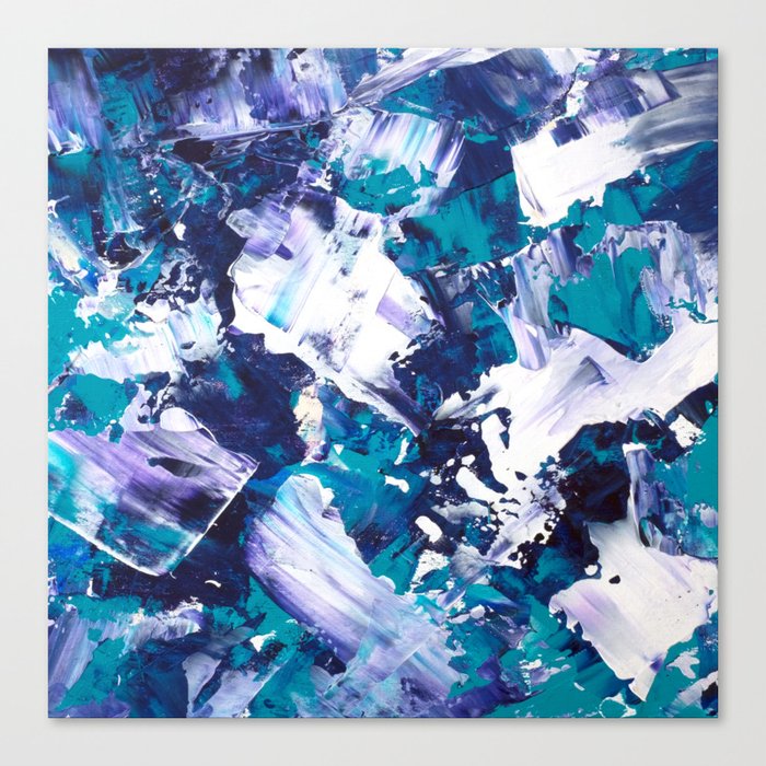 Be The Change Modern Blue Teal Green Purple White Abstract