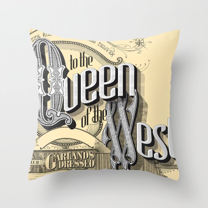 Queen of the West Throw Pillow