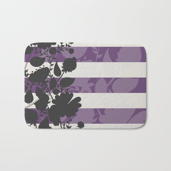 FLORAL IN VIOLET Bath Mat