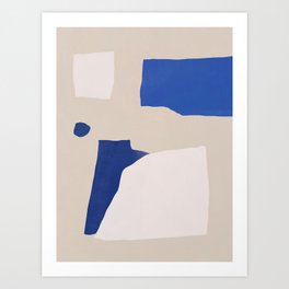 Cobalt minimal abstract Art Print