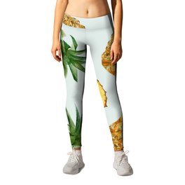 Trendy Summer Pattern with Pineapples Leggings