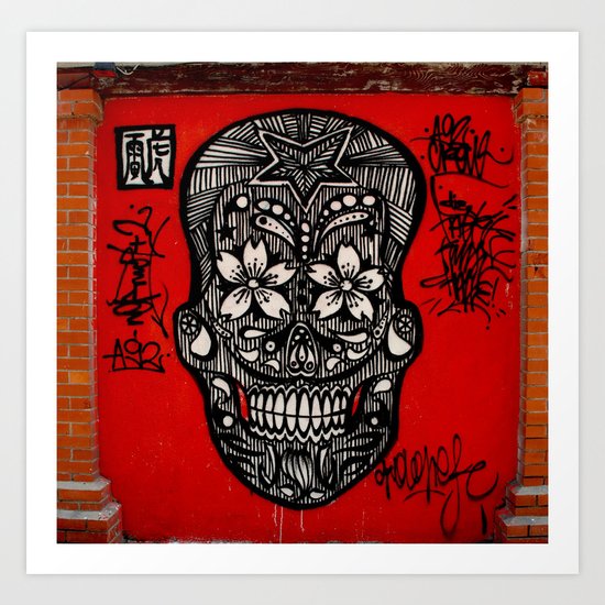 graffiti skull Art Print