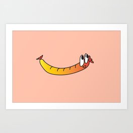 Eager Sausage Solo Art Print