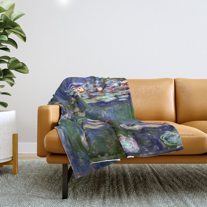 Claude Monet Water Lilies III Throw Blanket
