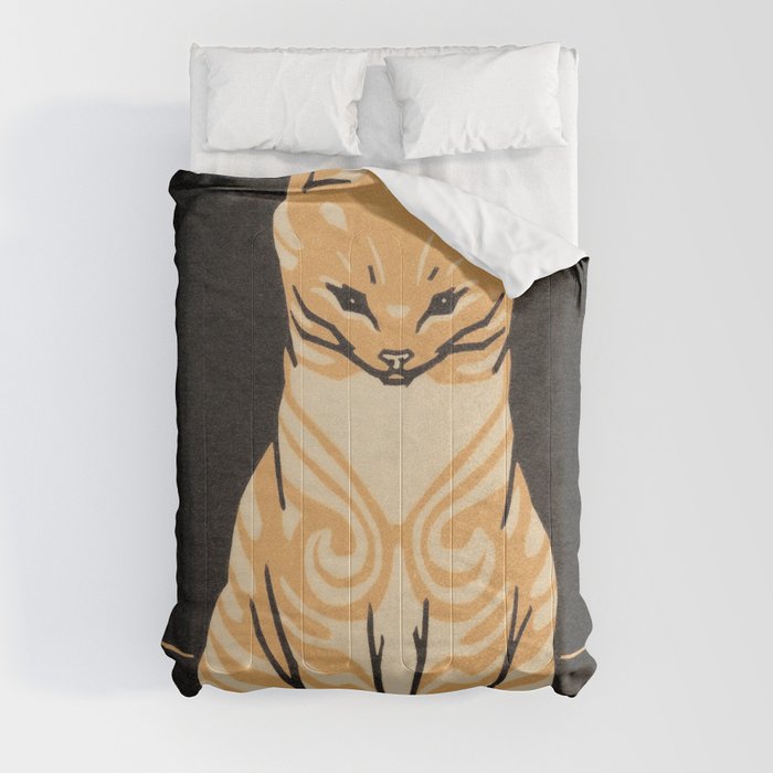 Sitting Cat Comforter