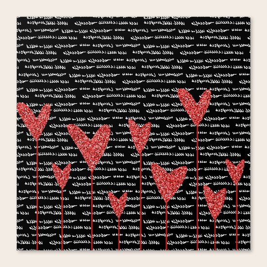 Red Hearts Canvas Print