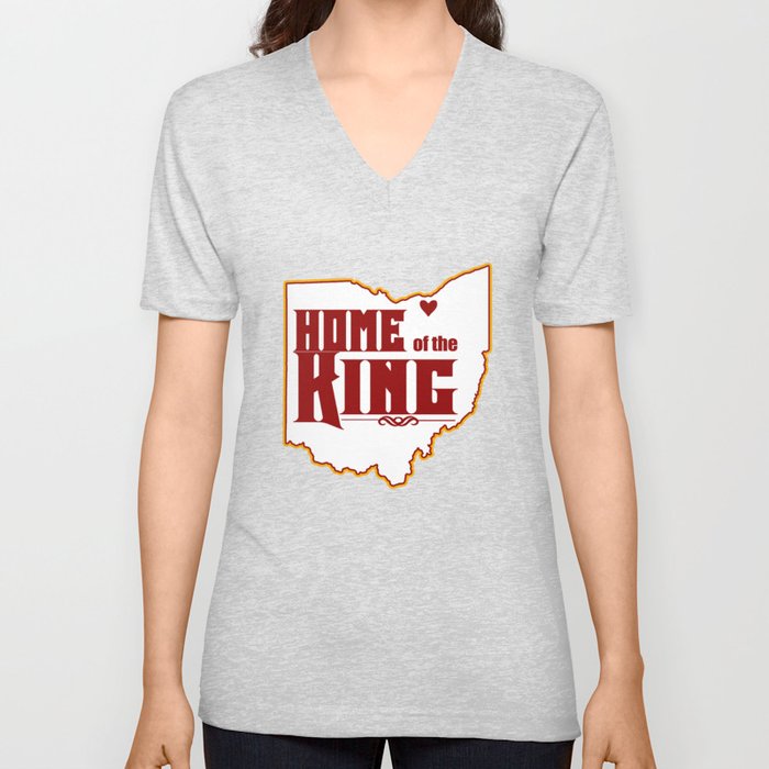 Home of the King (Red) V Neck T Shirt