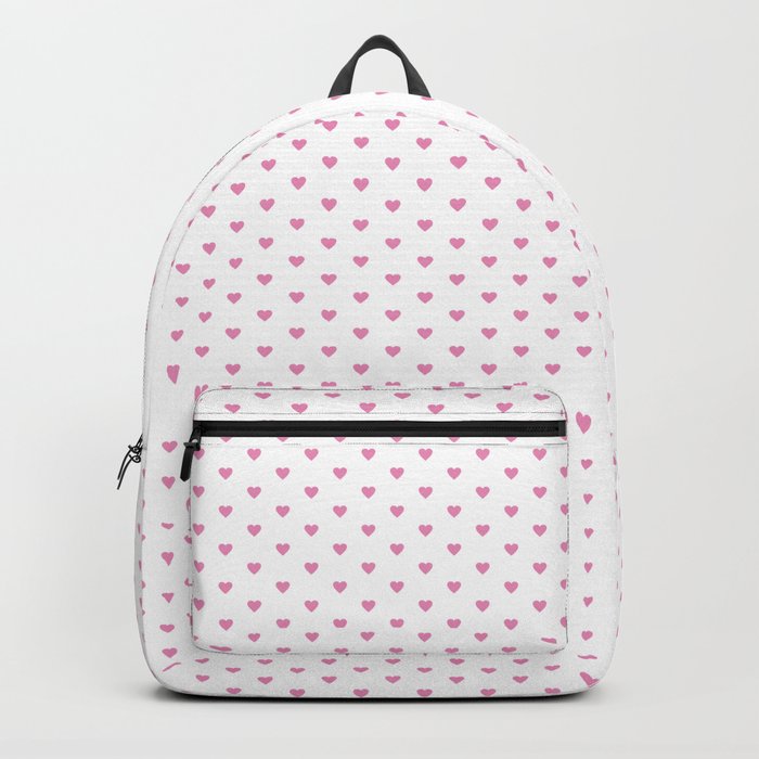 Small Hot Pink heart pattern Backpack