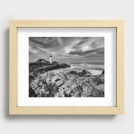 Maine's Portland Head Light in Black and White Infrared Recessed Framed Print