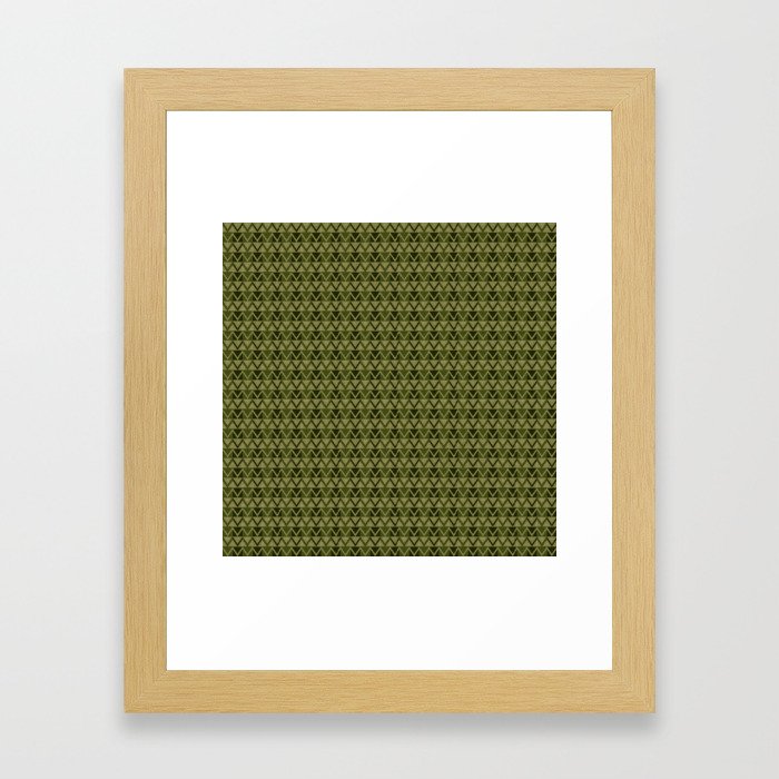 ZigZag/Green Framed Art Print