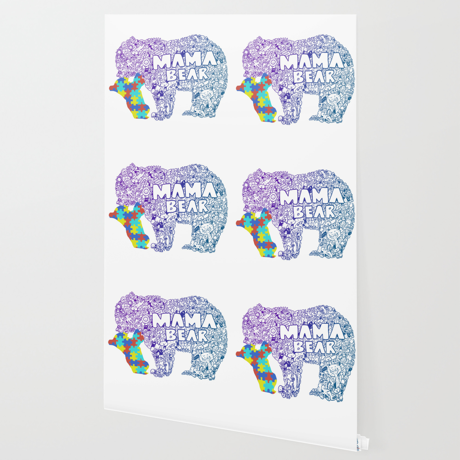 Autism Mama Bear Autistic Child Awareness Day Gift Wallpaper By