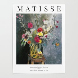 Henri Matisse - Bouquet of mixed flowers - Exhibition Poster Poster