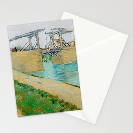 Vincent van Gogh - Langlois Bridge at Arles with Road Alongside the Canal Stationery Card