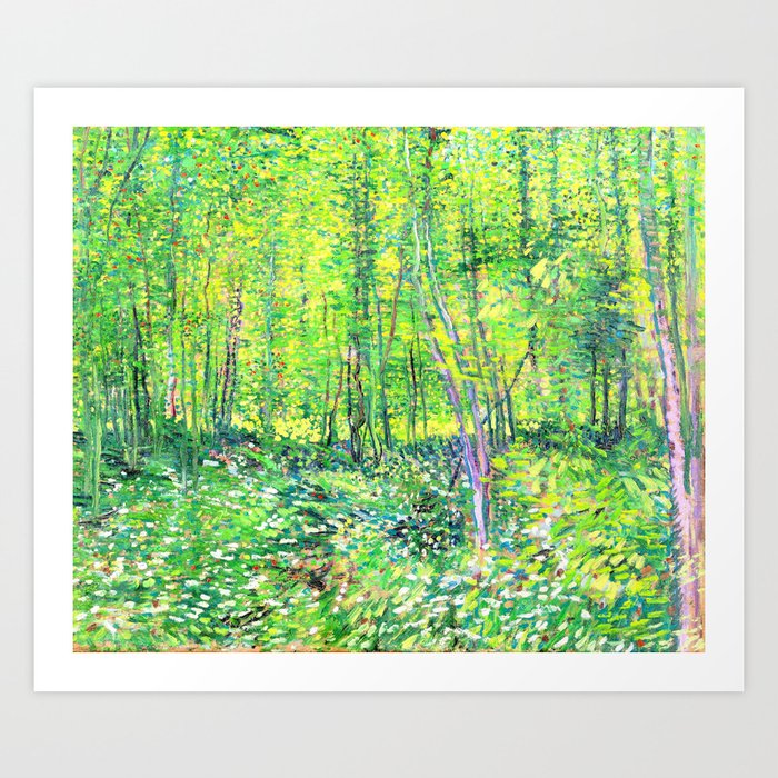 Vincent Van Gogh Trees & UnderwooD Art Print