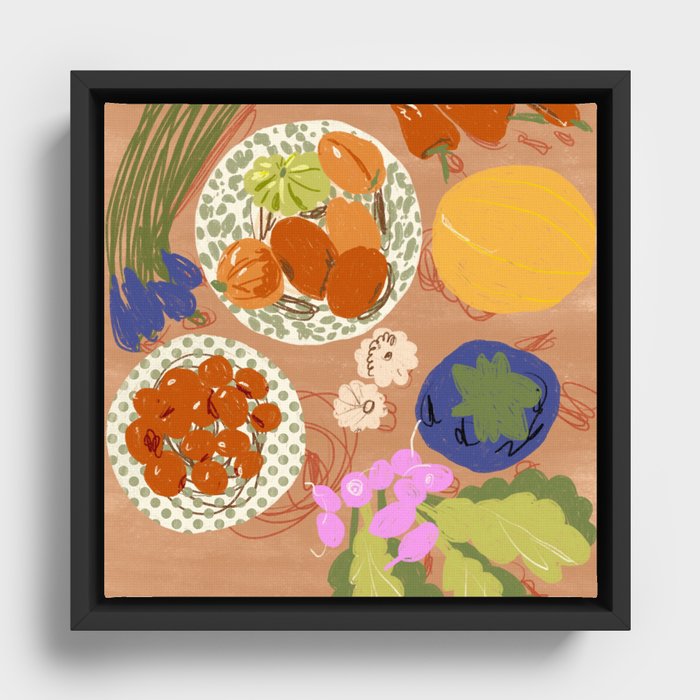 Vegetables Framed Canvas