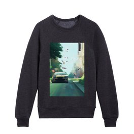 Sunny Day Drive: A Journey Through the City Kids Crewneck