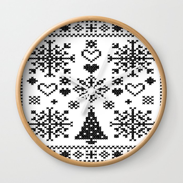 Black and White Embroidery Wall Hanging