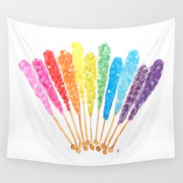 Rock Candy Rainbow Wall Tapestry