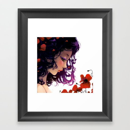 Les fleurs rouges... Framed Art Print