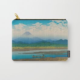 Mt.Fuji Seen from the River Banyu by Kawase Hasui Carry-All Pouch