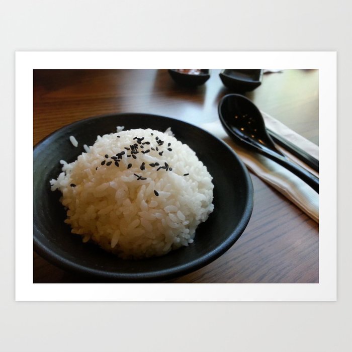 Rice and Black Sesame Art Print