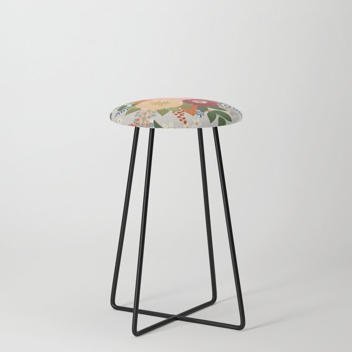 Floral bouquet  Counter Stool
