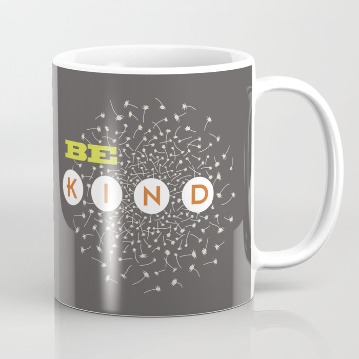 Be Kind (green/orange/warm gray) Coffee Mug