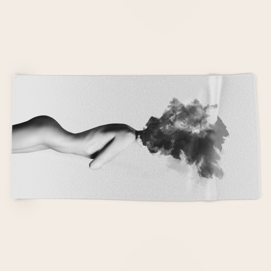 Burned Beach Towel