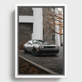 Hellcat Demon Challenger RT Hemi American Classic Muscle car automobile transportation color photograph / photograph poster posters Framed Canvas