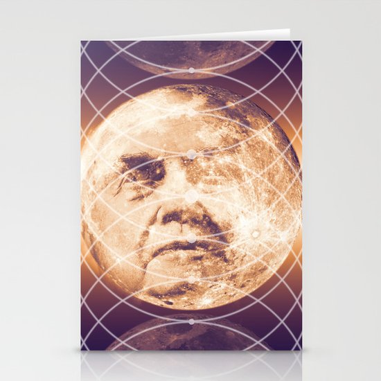 Man in the Moon Phases Stationery Cards