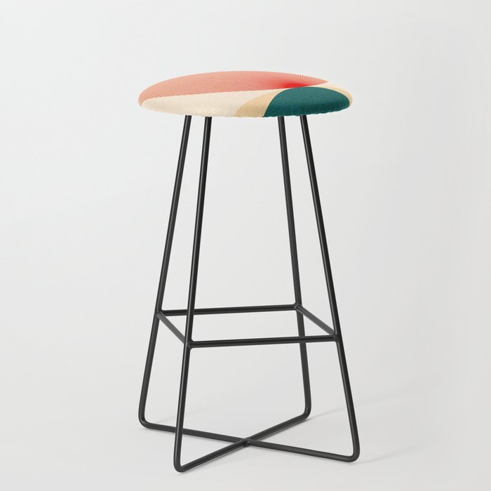 Abstraction_SUNRISE_SUNSET_HORIZON_LANDSCAPE_OCEAN_POP_ART_0511A Bar Stool