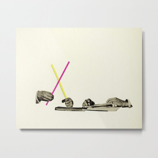 Let's Play Pick-Up Sticks Metal Print